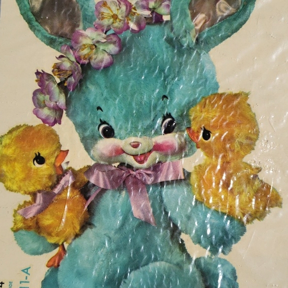SOLD on M........Vintage 1981 decal 10" x 6.5" New, still sealed. Bunny rabbit - Picture 11 of 12